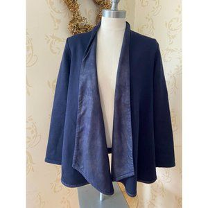 Italy D. Exterior Navy Blue Cardigan Sweater